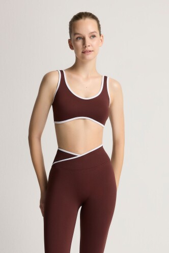 GINCHY KAHVERENGİ BRA - Dossha