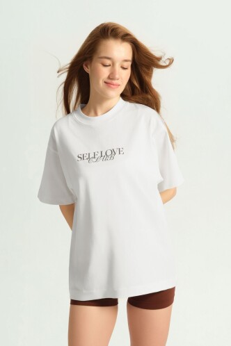SELF LOVE EKRU TİŞÖRT - Dossha